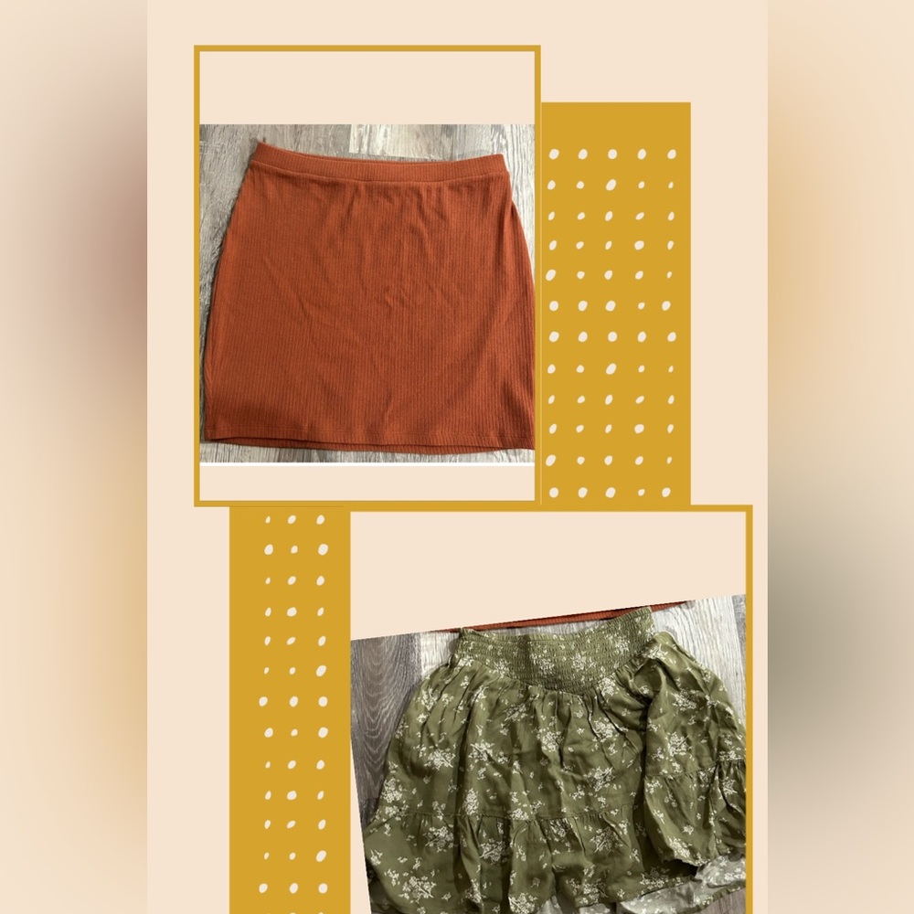 2 Mini skirts size M
